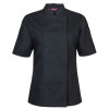 Ladies Snap Button Chef Jackets Black